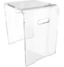 Табурет для ванной комнаты 1Marka Nuvo, прозрачный, Ц0000005278