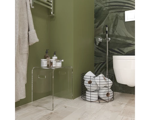 Табурет для ванной комнаты 1Marka Nuvo, прозрачный, Ц0000005278