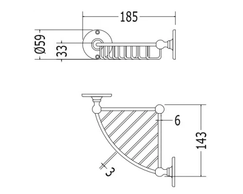 Полка Devon&Devon CAVENDISH WM14CR, хром