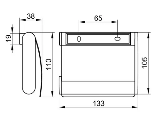 Держатель туалетной бумаги Keuco Plan, черный матовый, 14960370000