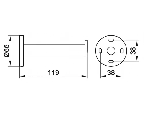 Держатель запасного рулона Keuco Plan, черный матовый, 14963370000