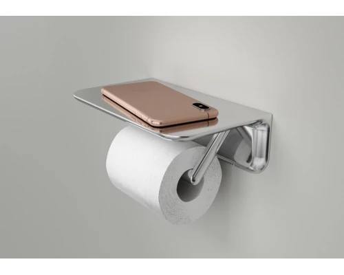 Бумагодержатель Am.Pm Sensation с полкой, хром, A30341500 (отсутствует упаковка)