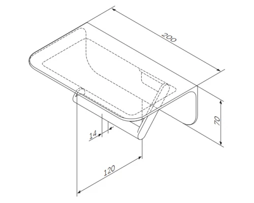 Бумагодержатель Am.Pm Sensation с полкой, хром, A30341500 (отсутствует упаковка)