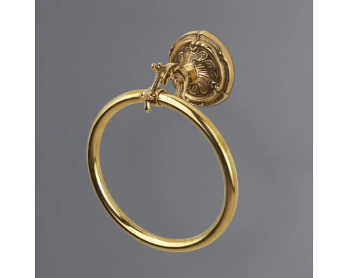 Полотенцедержатель кольцо ART&MAX BAROCCO AM-1783-Do-Ant, античное золото, 20x9x26 см