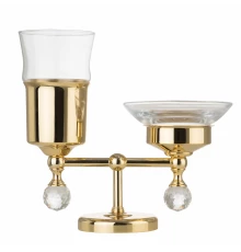 Держатель стакана и мыльницы настольный Migliore Amerida, золото, 16609