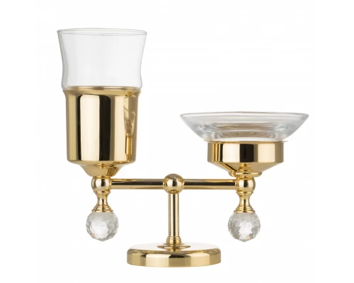 Держатель стакана и мыльницы настольный Migliore Amerida, золото, 16609