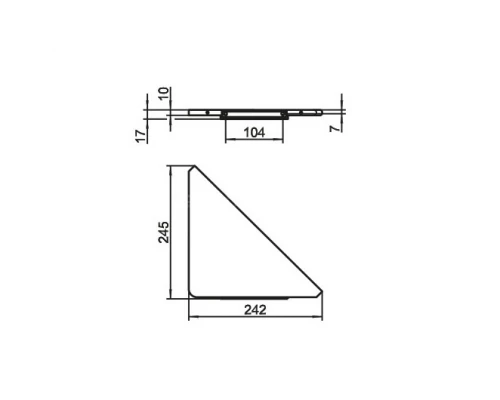 Полочка Keuco Edition 400 11557 170000 угловая для душа