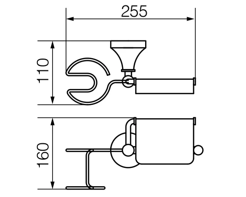 Бумагодержатель закрытый с держателем освежителя воздуха Veragio Gialetta VR.GIL-6485.CR, хром