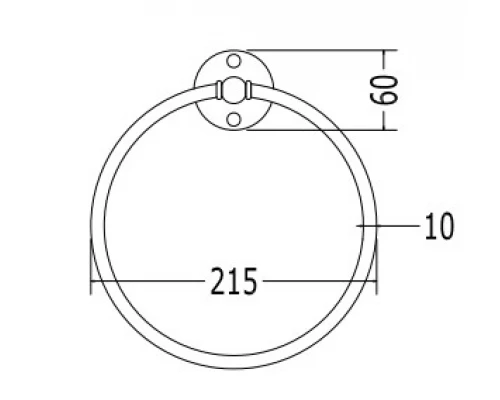 Кольцо-полотенцедержатель Devon&Devon CAVENDISH WM07CR, 21.5 см, хром