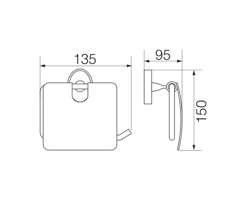 Бумагодержатель закрытый Veragio Oscar, бронза OSC-5281.BR