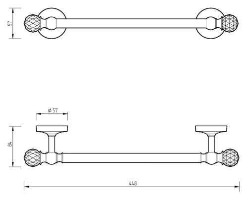 Полотенцедержатель Migliore Amerida 16589 44.8, хром