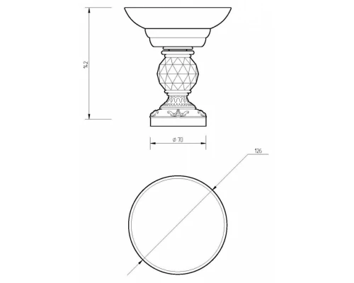 Мыльница Migliore.CRistalia 16759 - бронза