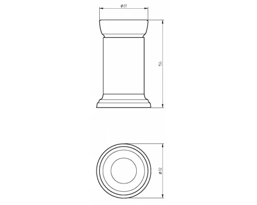 Стакан для щеток Migliore Mirella 17157 - бронза