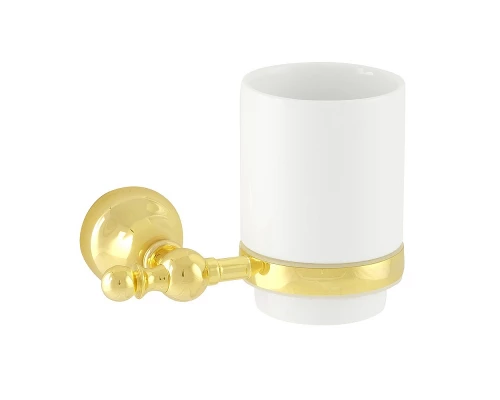 Стакан настенный Veragio Gialetta VR.GIL-6440.DO, керамика/золото