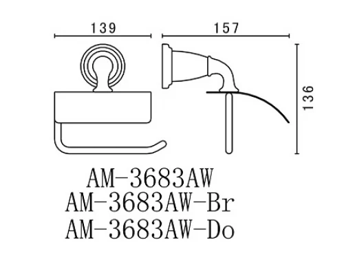 Держатель туалетной бумаги Art&Max Bianchi (Бьянки), AM-3683AW-Cr, хром