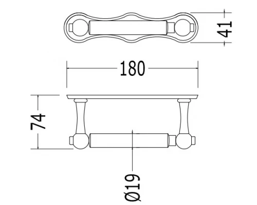 Бумагодержатель Devon&Devon CAVENDISH WM11CR, хром