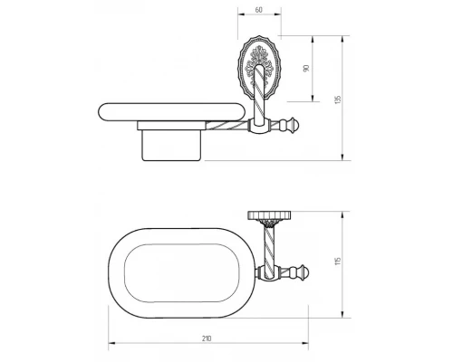 Мыльница Migliore Edera 16919 - хром