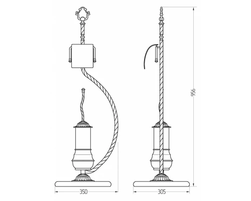 Стойка 2-х функциональная Migliore Edera 16954 - золото
