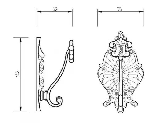 Крючок для халатов Migliore Elizabetta 17002 - бронза