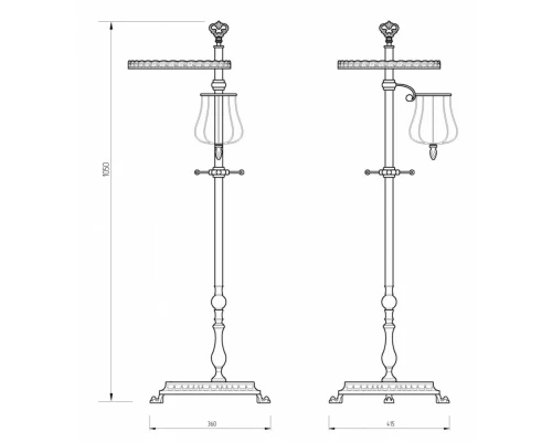 Стойка для шампанского Migliore Elizabetta 17014 - бронза