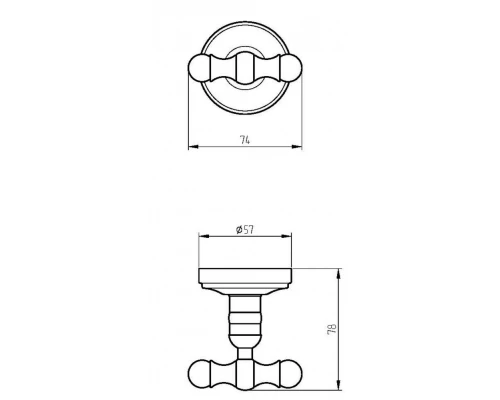 Крючок Migliore Mirella 17324 - золото