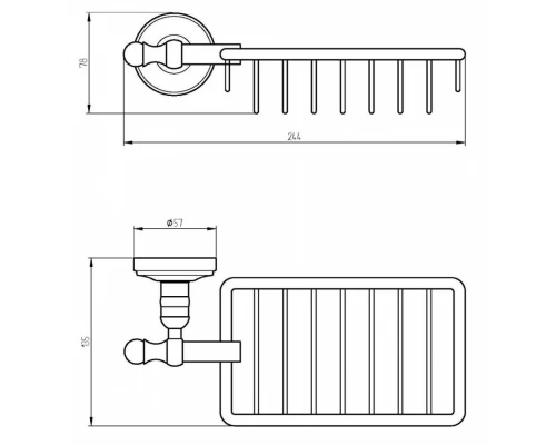 Полка Migliore Mirella 17255 - хром