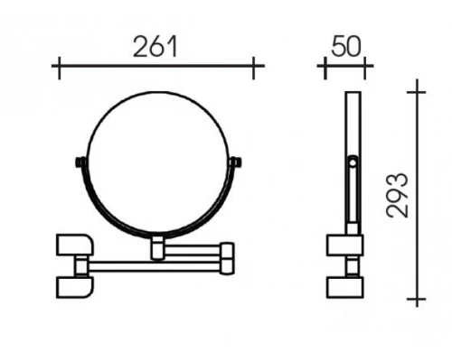 Настенное косметическое зеркало Schein Allom 22001