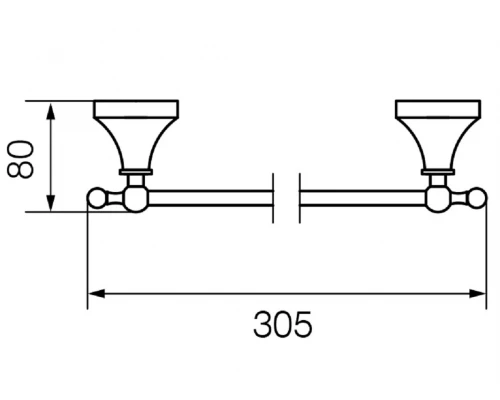 Полотенцедержатель Veragio Gialetta VR.GIL-6427.CR, 30 см, хром