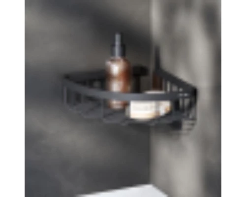 Полка Am.Pm Sense L, угловая, 1 ярус, черная матовая, A7452122