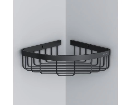 Полка Am.Pm Sense L, угловая, 1 ярус, черная матовая, A7452122