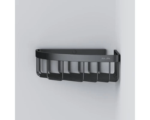 Полка Am.Pm Sense L, угловая, 1 ярус, черная матовая, A7452122