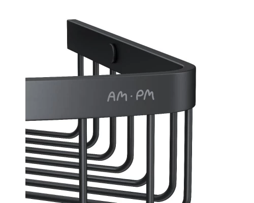 Полка Am.Pm Sense L, угловая, 1 ярус, черная матовая, A7452122