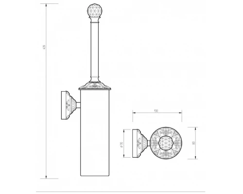 Ершик Migliore.CRistalia 16802 - хром