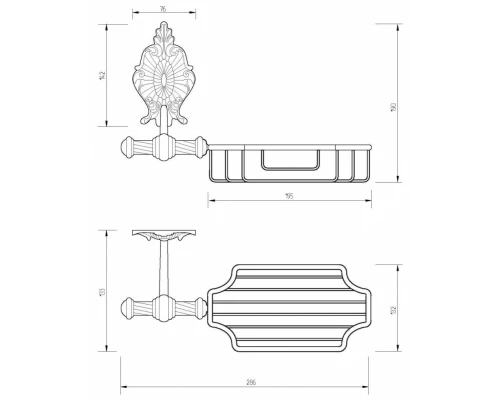 Полка Migliore Elizabetta 17042 - хром