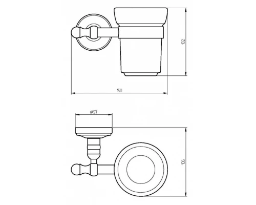 Стакан для щеток Migliore Mirella 17156 - бронза