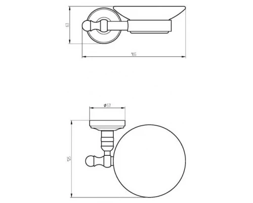 Мыльница Migliore Mirella 17227 - хром