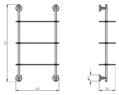 Витрина Migliore Mirella 17163 - бронза