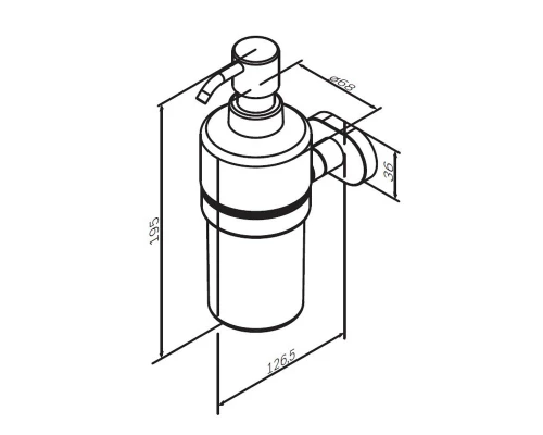 Дозатор для жидкого мыла Am.Pm Sense L A7436900, хром