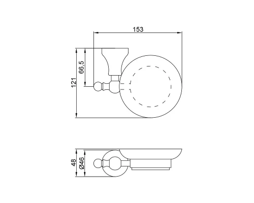 Мыльница настенная Veragio Gialetta VR.GIL-6450.CR, матовое стекло/хром