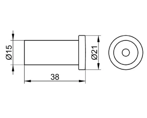 Крючок Keuco Plan 2.1 x 3.8 x 2.1 см, черный матовый, 14916370000