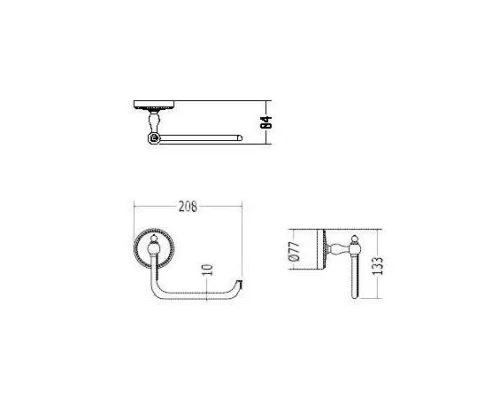 Бумагодержатель Devon&Devon Dorothy DOR411OT, светлое золото