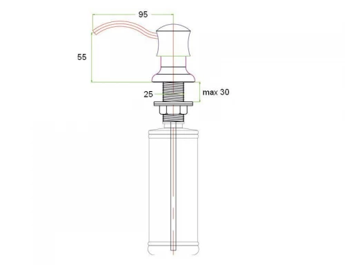 Дозатор жидкого мыла Zorg Inox ZR-21 STEEL, цвет сталь