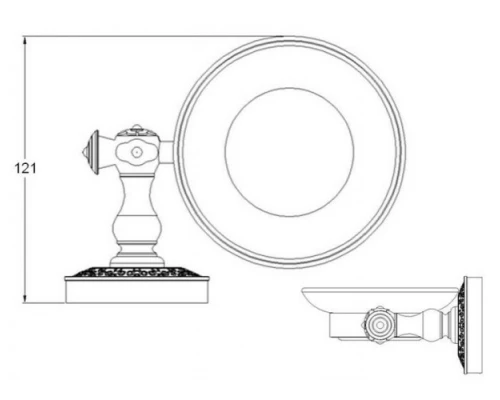 Мыльница Zorg Antic AZR 06 SL, цвет серебро