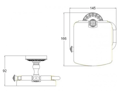 Бумагодержатель с крышкой Zorg Antic AZR 08 BR, цвет бронза