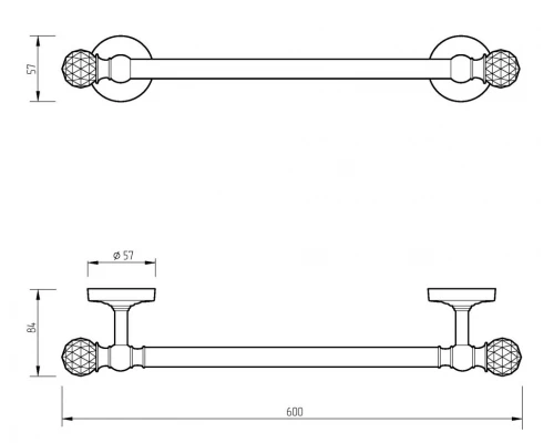 Полотенцедержатель Migliore Amerida 16587, 60 см, хром