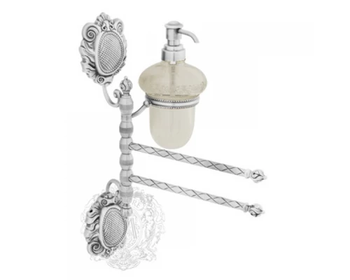 Полотенцедержатель Migliore Cleopatra 16674 c дозатором хром, 20 см