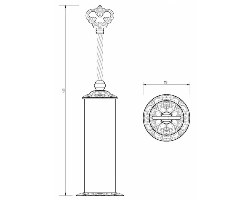 Держатель ершика Migliore Elizabetta 17063 - золото