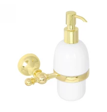 Дозатор жидкого мыла настенный Veragio Gialetta VR.GIL-6470.DO, керамика/золото