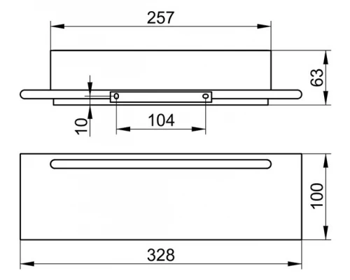 Полка для душа Keuco Edition 400 со скребком, 38.2 см, хром, 11559170000