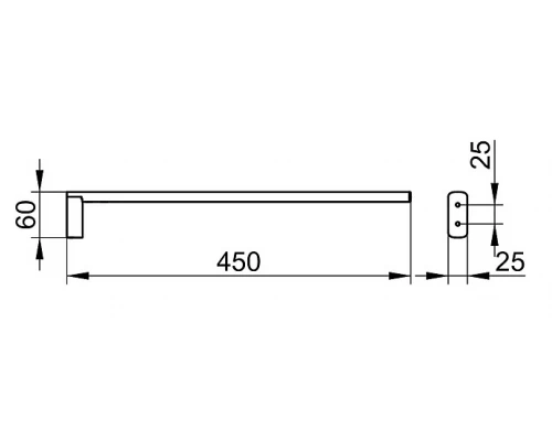 Полотенцедержатель Keuco Edition 400 одинарный, 45 см, хром, 11520010000